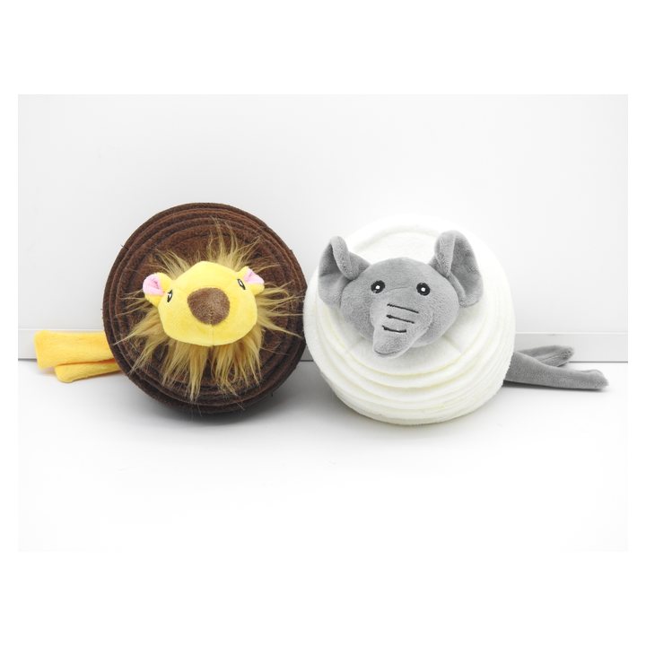 Elephant & Lion Treat-Hide Toys